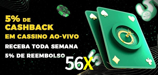 Promoções do cassino ao Vivo 56X